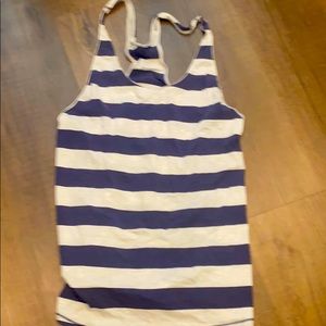 Lululemon blue and white tank